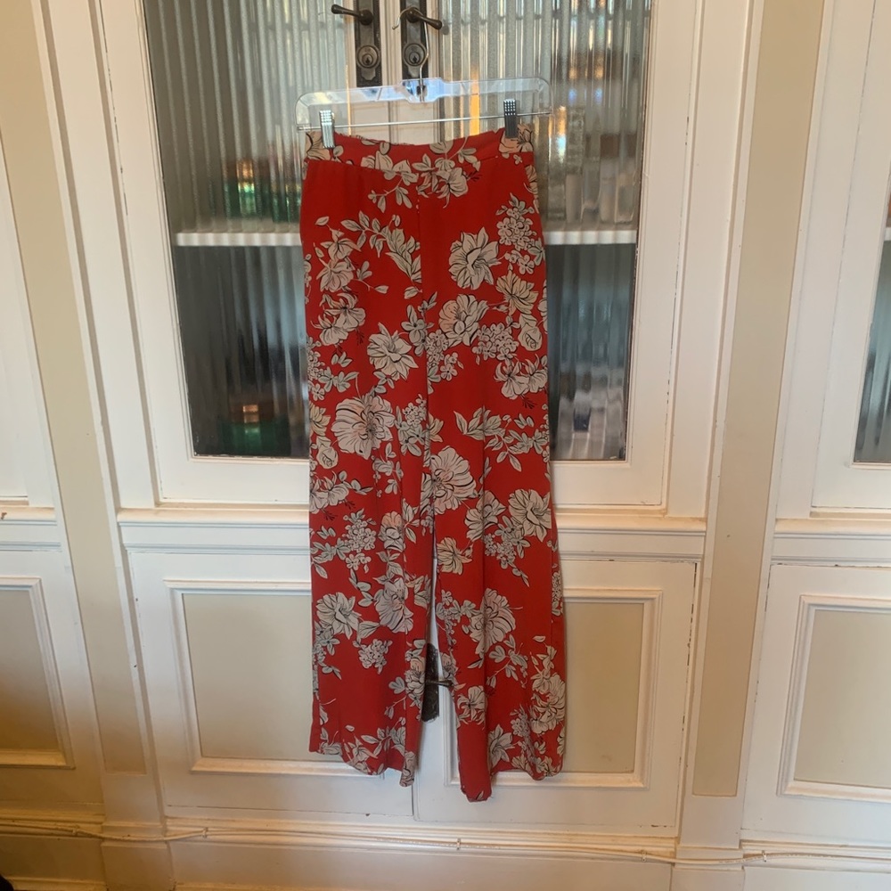 Zara floral print pants size xs